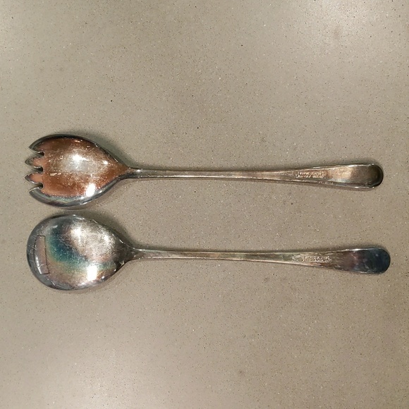 ✨️ 5 for $25 Vintage Sheffield England Salad Servers Serving Fork Spoon Set - Picture 3 of 4